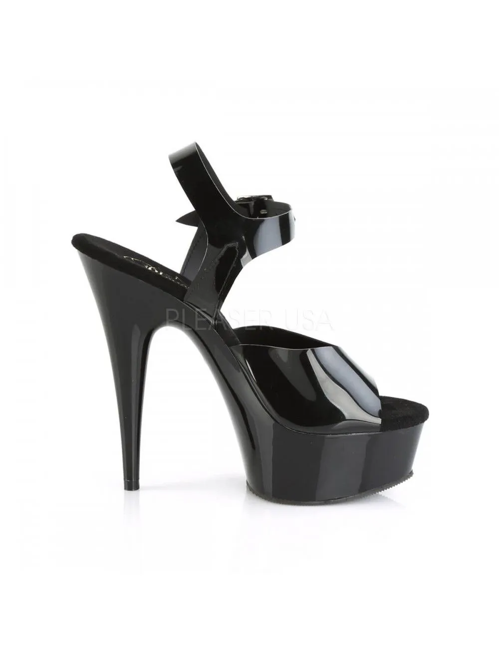 Pleaser USA Shoes Sandales Plateforme Delight Noir Brillant PLEASER – Image 5