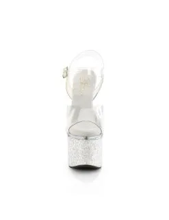 Pleaser USA Shoes Sandales Plateforme Esteem 708LG Blanc