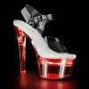 Pleaser USA Shoes Sandales Plateforme Flashdance 708 Transparente PLEASER