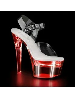 Pleaser USA Shoes Sandales Plateforme Flashdance 708 Transparente PLEASER