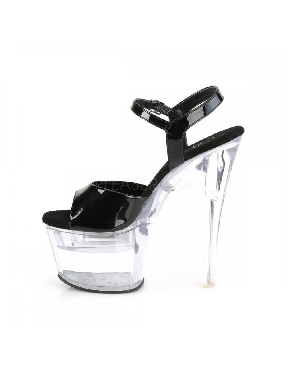 Pleaser USA Shoes Sandales Plateforme Flashdance Noir Brillant PLEASER – Image 3
