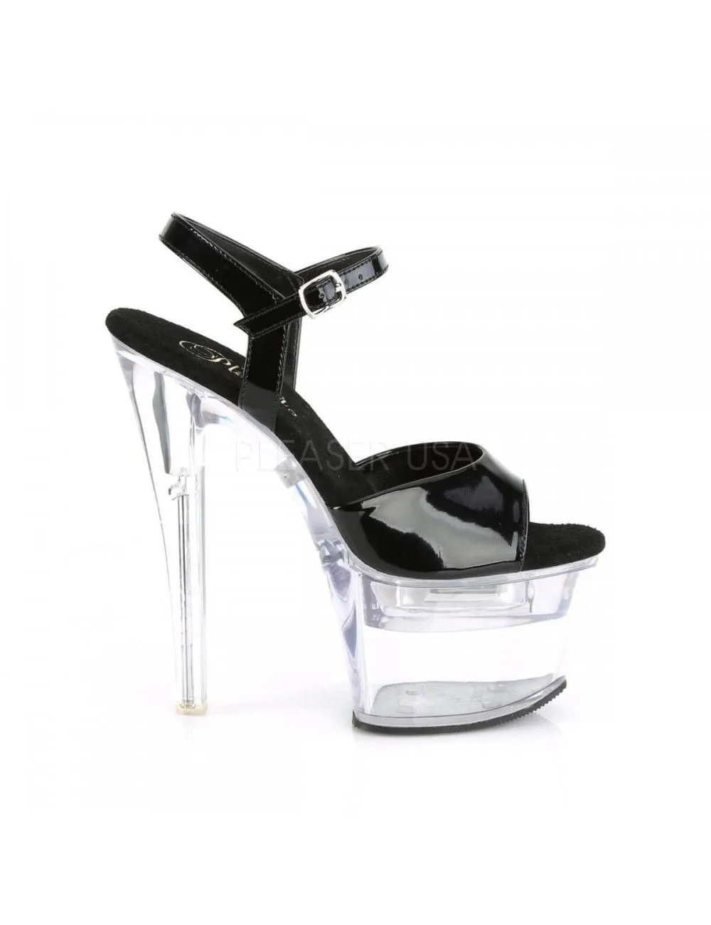 Pleaser USA Shoes Sandales Plateforme Flashdance Noir Brillant PLEASER – Image 5