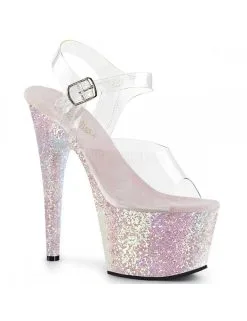 Pleaser USA Shoes Sandales Plateforme Haut Talon Opale Scintillant Pleaser