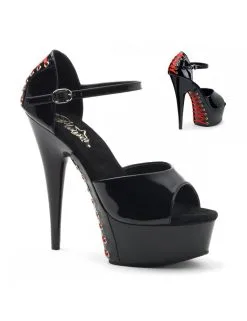 Pleaser USA Shoes Sandales Plateforme Laçage Corset Rouge PLEASER