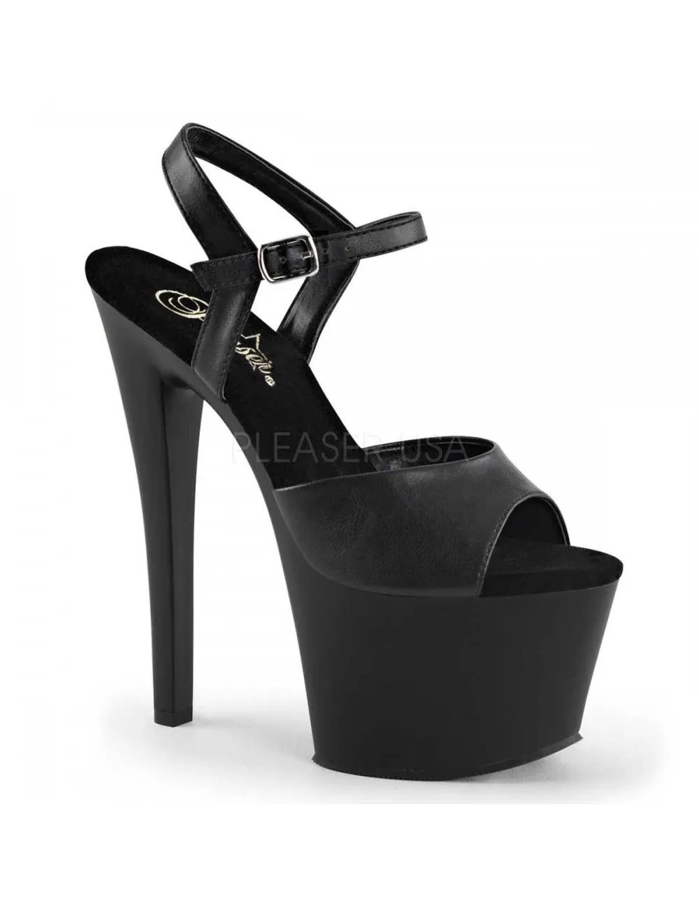 Pleaser USA Shoes Sandales Plateforme Noir Mat SKY 309