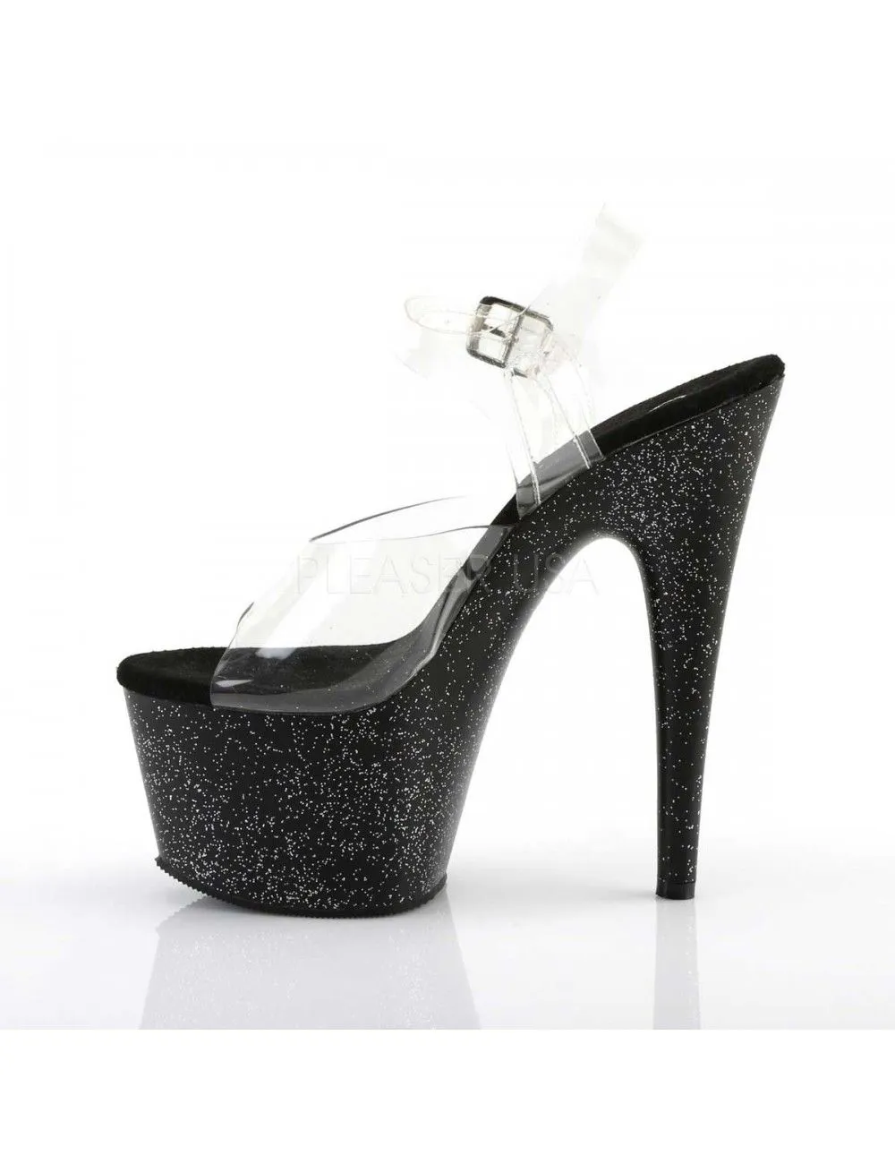 Pleaser USA Shoes Sandales Plateforme Noir Pailleté Sexy Pleaser – Image 3