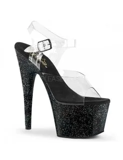 Pleaser USA Shoes Sandales Plateforme Noir Pailleté Sexy Pleaser