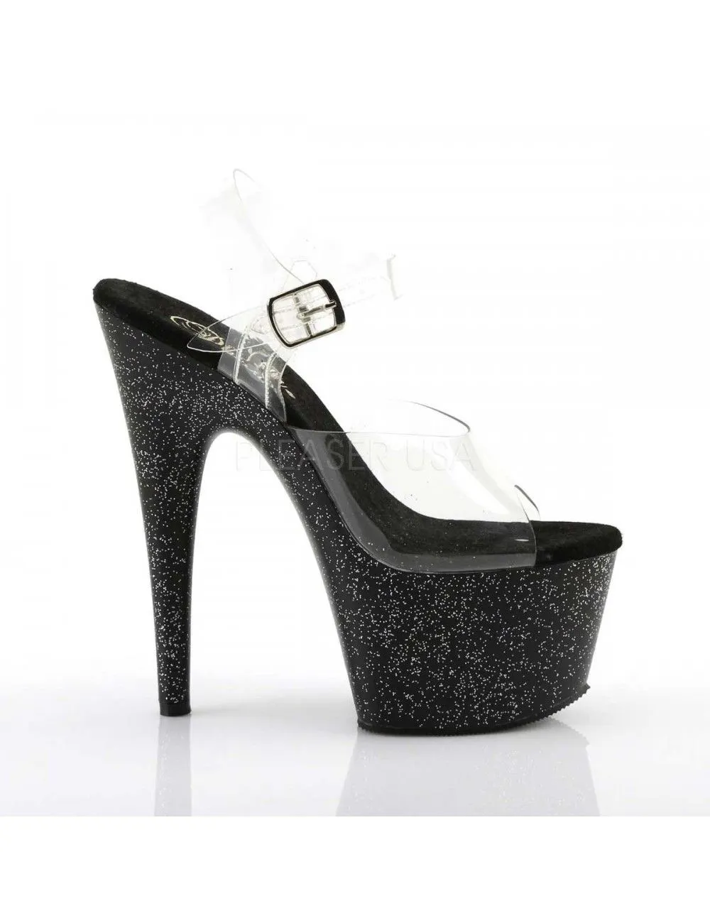 Pleaser USA Shoes Sandales Plateforme Noir Pailleté Sexy Pleaser – Image 5