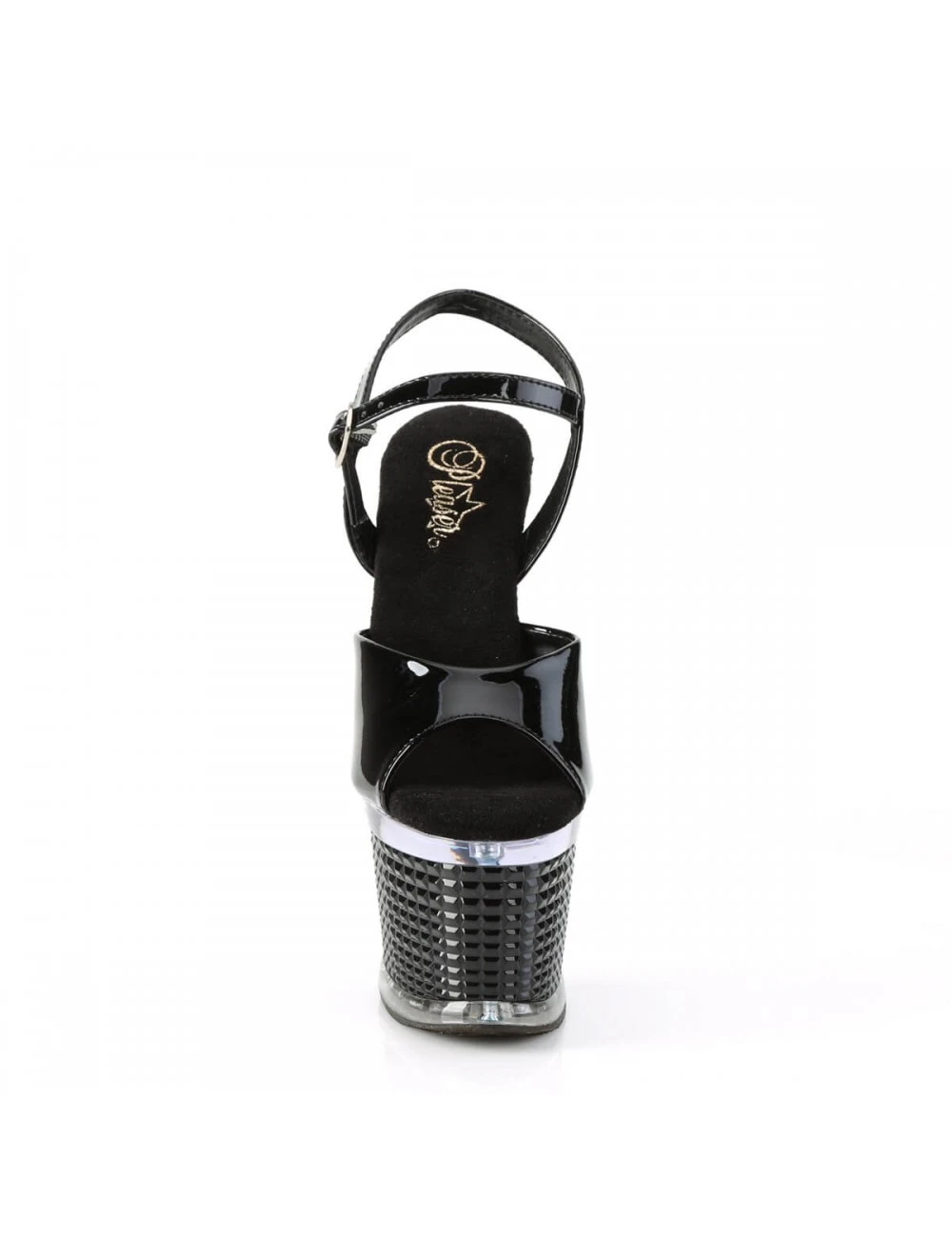 Pleaser USA Shoes Sandales Plateforme Noir Vernis Spectator 709 PLEASER – Image 2