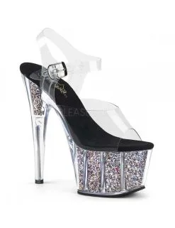 Pleaser USA Shoes Sandales Plateforme Pailleté Confetti Sexy Pleaser