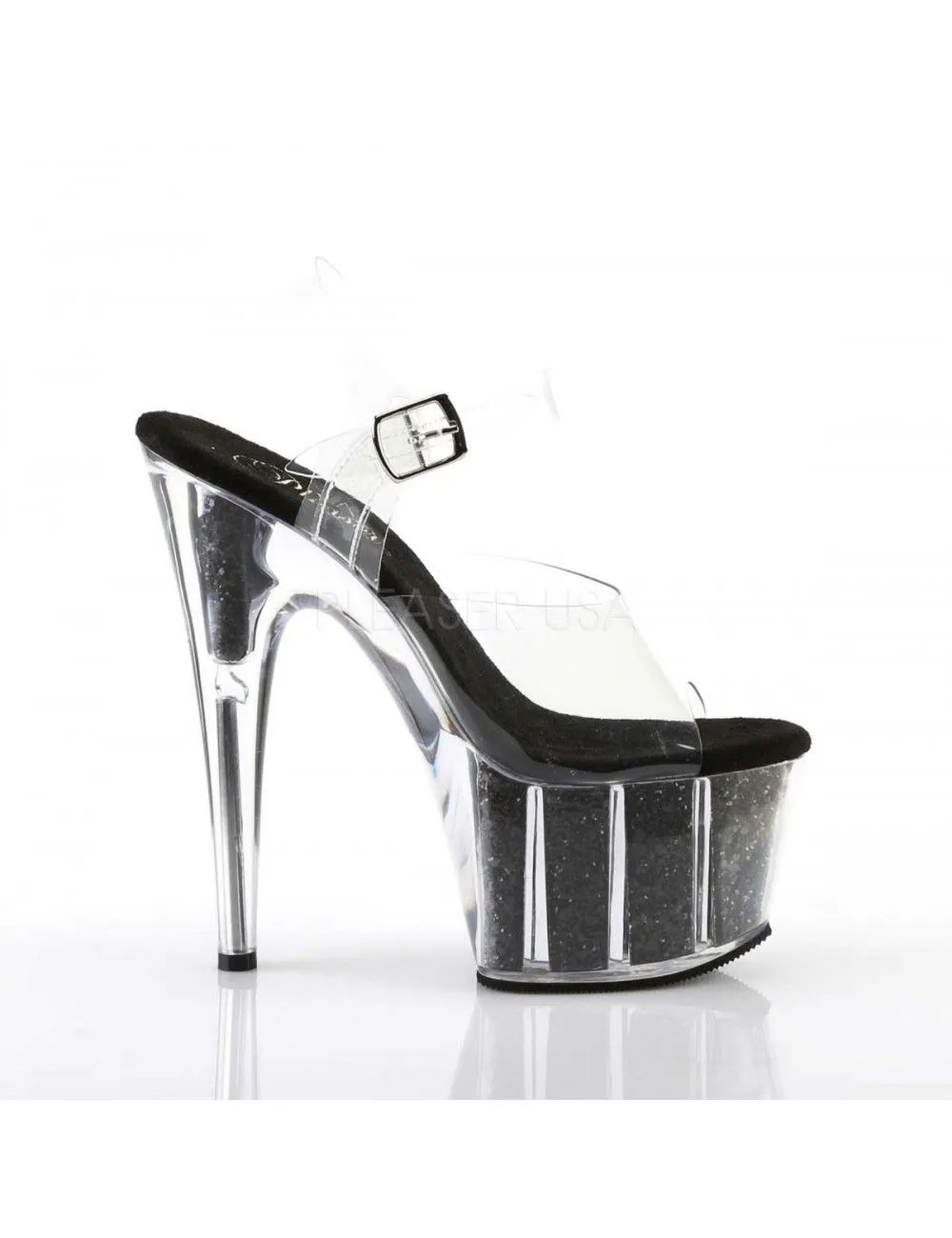 Pleaser USA Shoes Sandales Plateforme Pailleté Noir Sexy Pleaser – Image 5