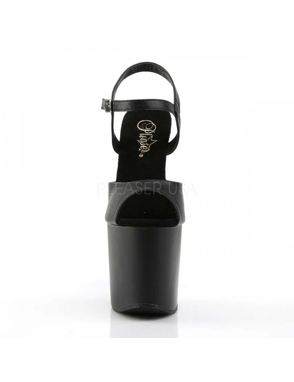 Pleaser USA Shoes Sandales Plateforme Talon Très Haut Noir Mat Taboo PLEASER – Image 2