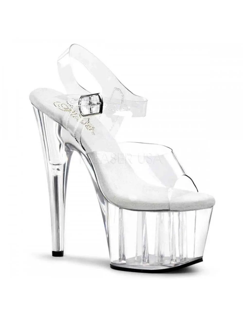 Pleaser USA Shoes Sandales Plateforme Transparente Adore Pleaser