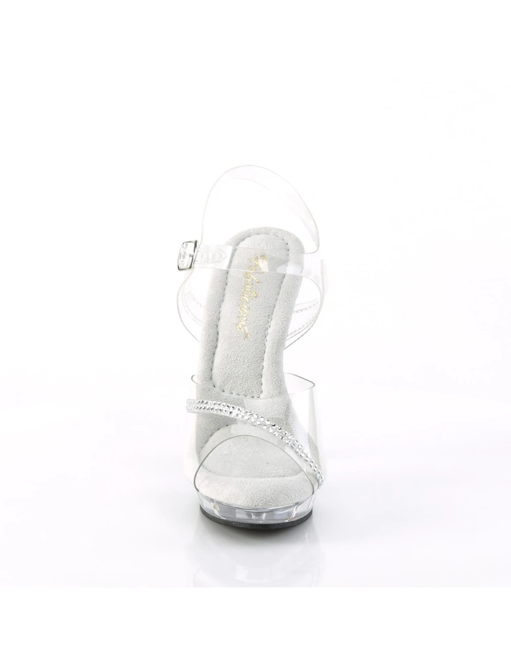 Pleaser USA Shoes Sandales Plateforme Transparente Cover Strass Pleaser – Image 2