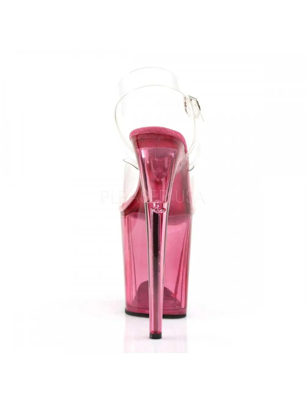 Pleaser USA Shoes Sandales Plateforme Transparente Rose Très Haut Talon Pleaser – Image 4