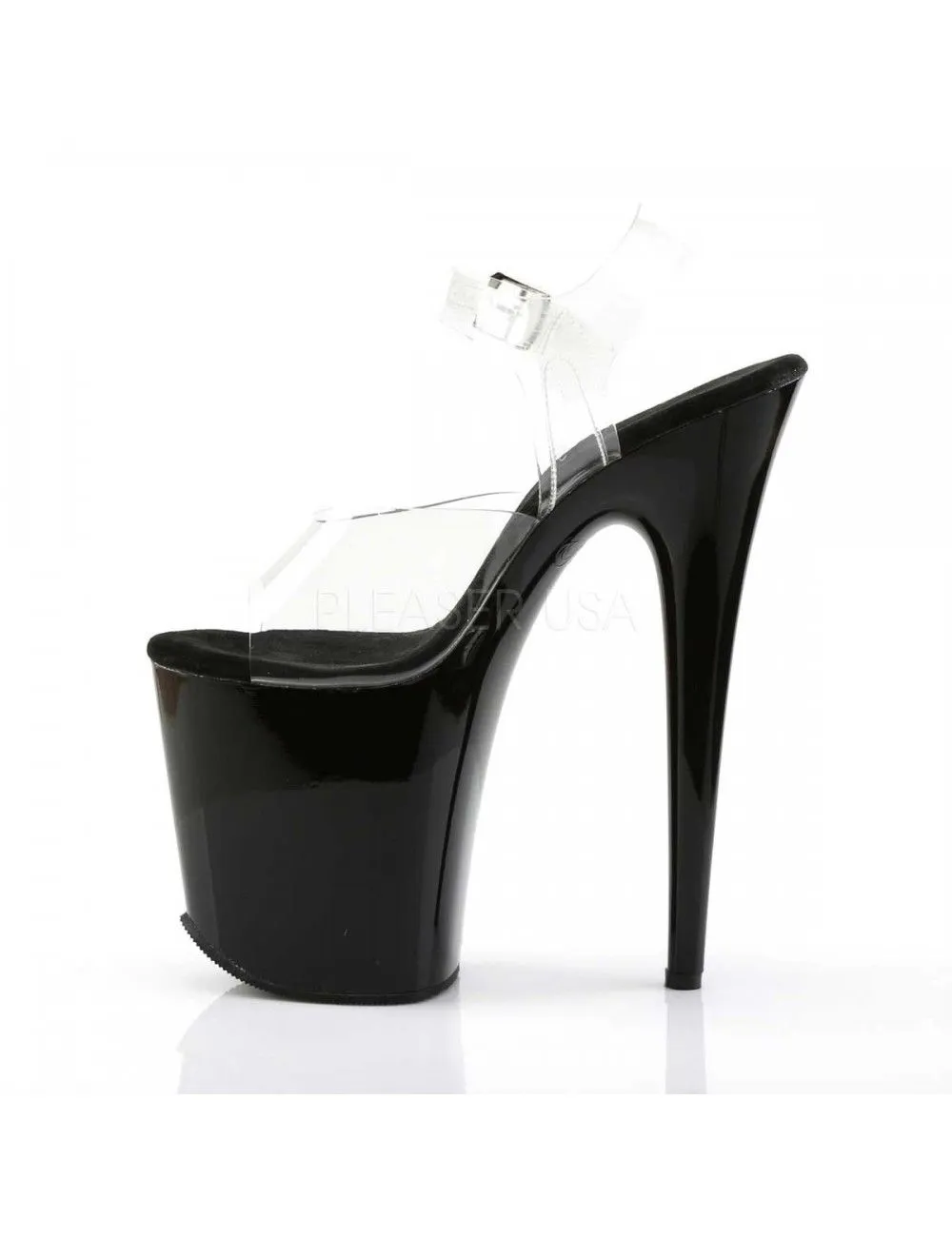 Pleaser USA Shoes Sandales Plateforme Très Haut Talon Noir Pleaser – Image 3