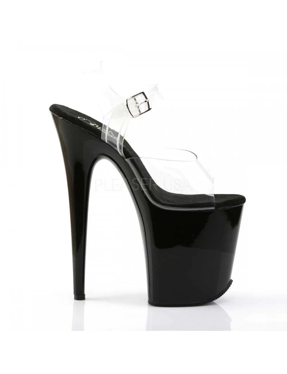 Pleaser USA Shoes Sandales Plateforme Très Haut Talon Noir Pleaser – Image 5