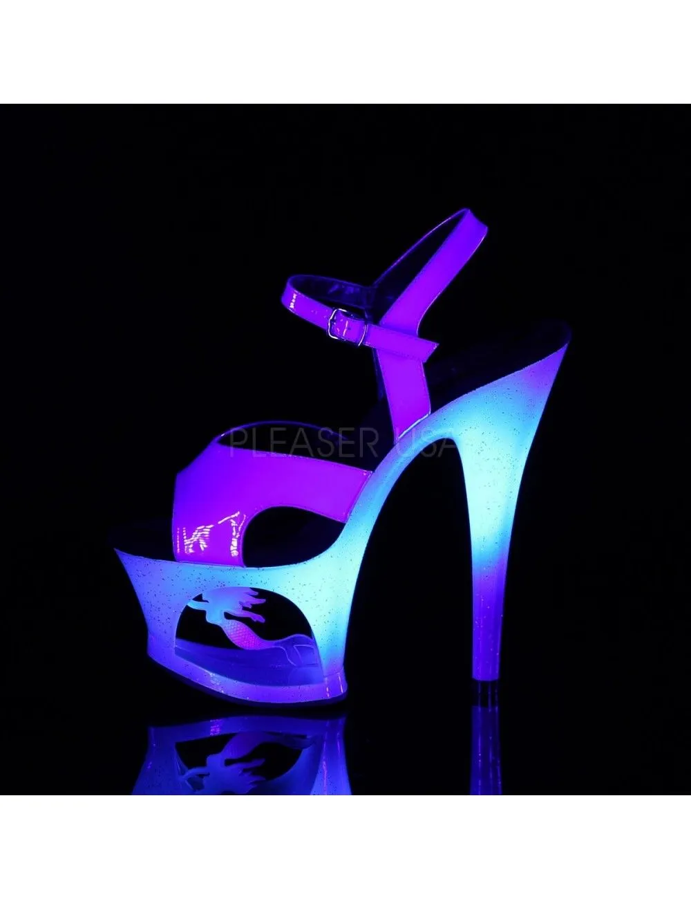 Pleaser USA Shoes Sandales Plateformes Bleu Sirène PLEASER – Image 3