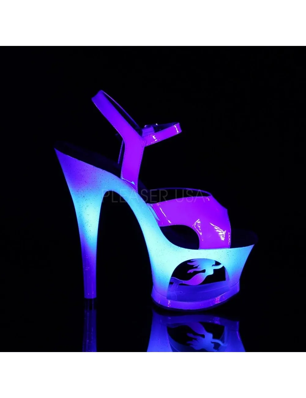 Pleaser USA Shoes Sandales Plateformes Bleu Sirène PLEASER – Image 5