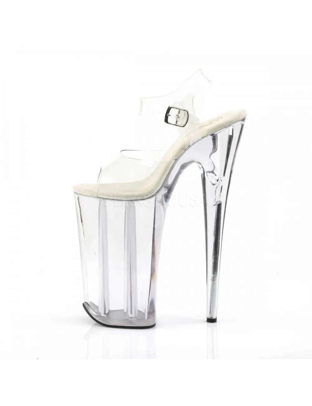Pleaser USA Shoes Sandales Plateformes Extrêmes Fetish Transparent Pleaser – Image 3