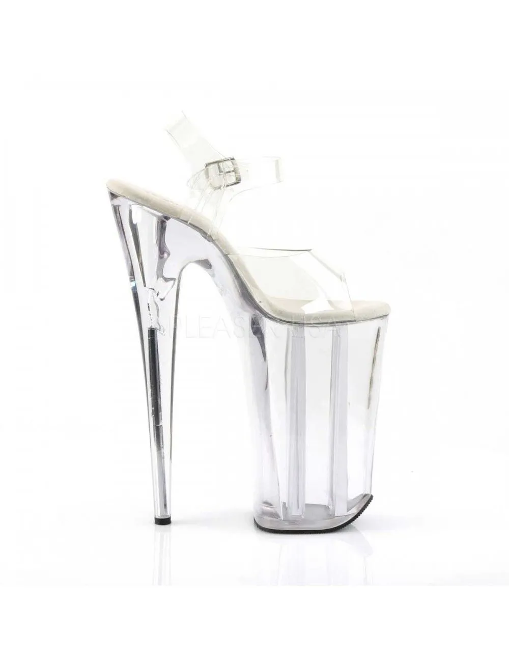 Pleaser USA Shoes Sandales Plateformes Extrêmes Fetish Transparent Pleaser – Image 5