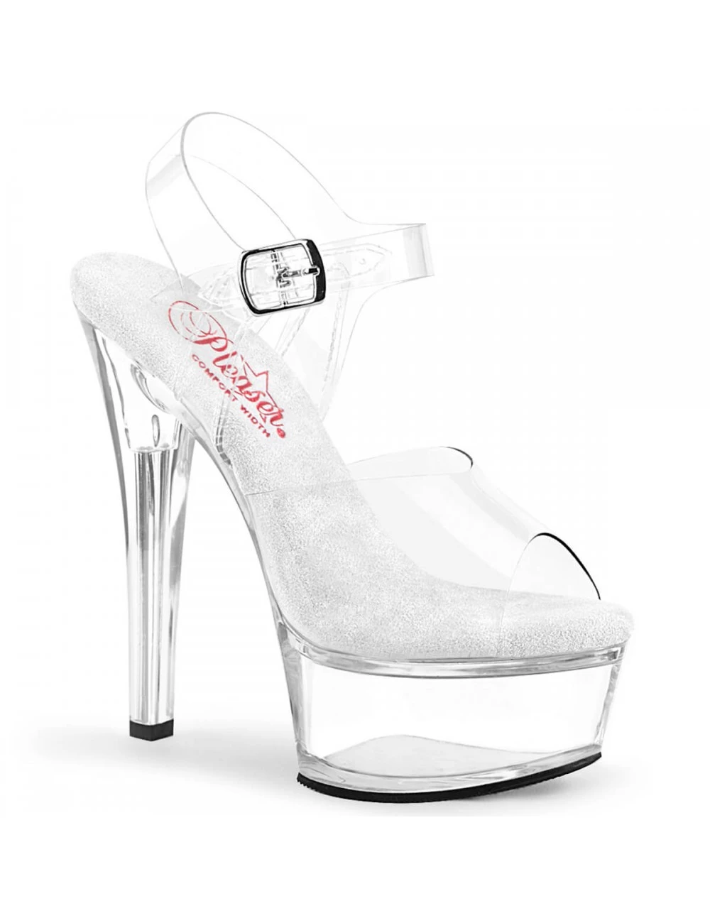 Pleaser USA Shoes Sandales Plateformes Gleam 608 Transparente PLEASER