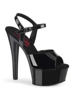 Pleaser USA Shoes Sandales Plateformes Gleam 609 Noir PLEASER
