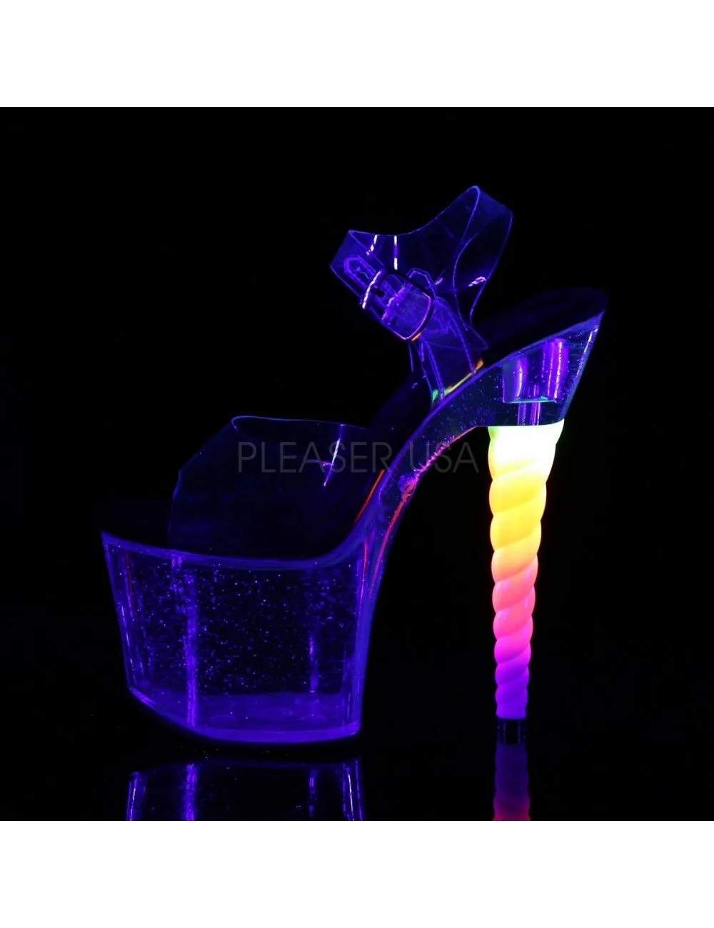 Pleaser USA Shoes Sandales Plateformes Haut Talon Unicorn Multicolor Pleaser – Image 3