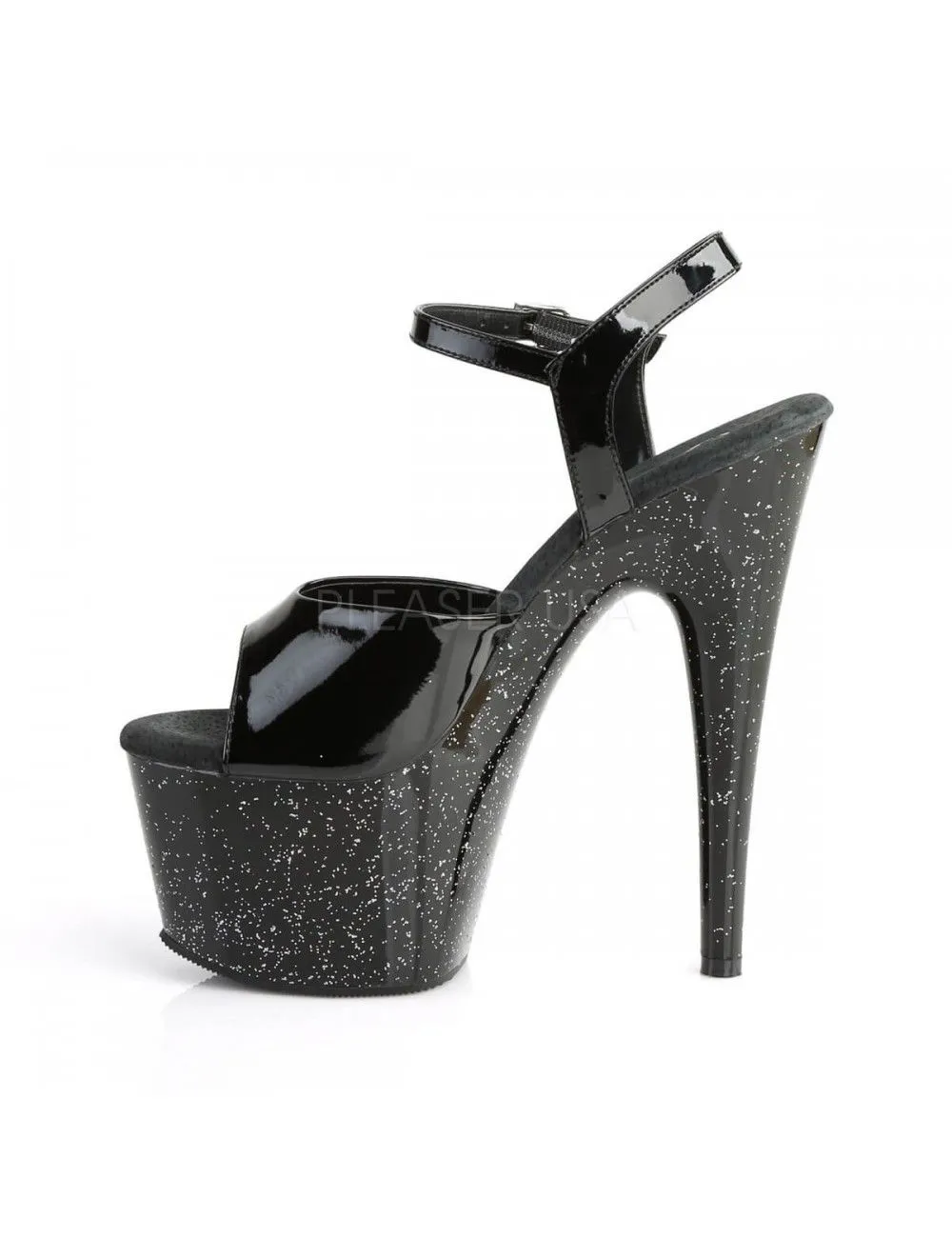 Pleaser USA Shoes Sandales Plateformes Noir Et Paillètes PLEASER – Image 3