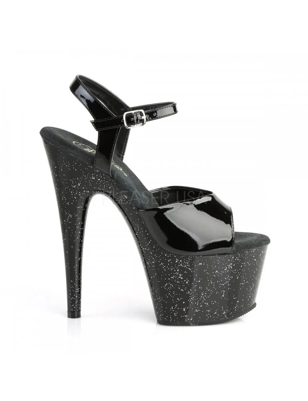 Pleaser USA Shoes Sandales Plateformes Noir Et Paillètes PLEASER – Image 5