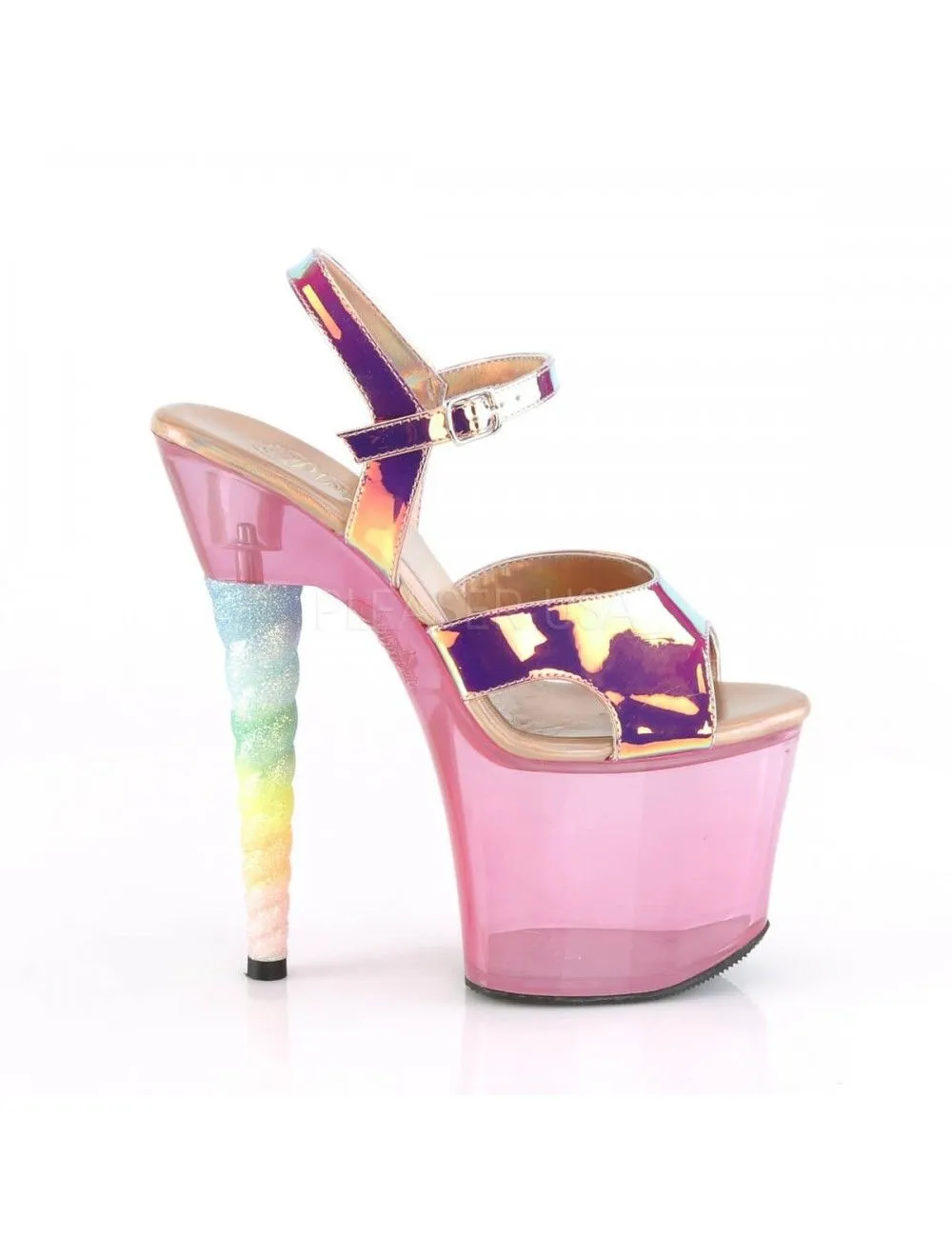 Pleaser USA Shoes Sandales Plateformes Unicorn Rose Pleaser – Image 5