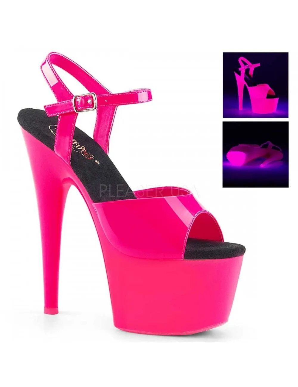 Pleaser USA Shoes Sandales Plateformes Uv Rose Pleaser