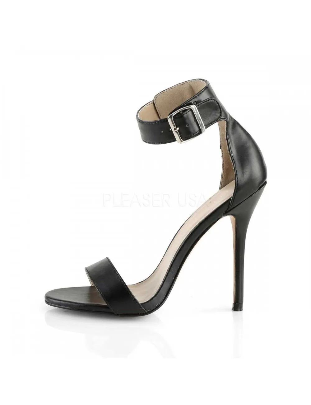 Pleaser USA Shoes Sandales Talon Aiguille Noir Mat Pleaser – Image 3