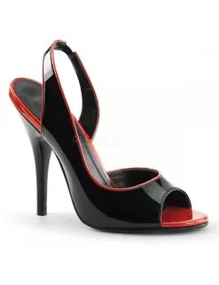 Pleaser USA Shoes Sandales Talons Hauts Seduce Rouges Et Noires Pleaser