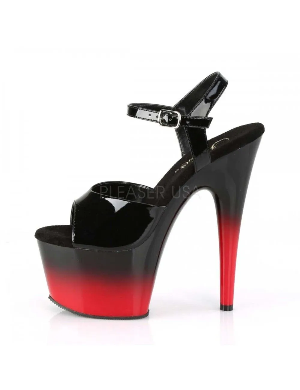 Pleaser USA Shoes Sandales Talons Vertigineux Fusion Noir Rouge PLEASER – Image 3