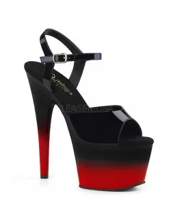 Pleaser USA Shoes Sandales Talons Vertigineux Fusion Noir Rouge PLEASER