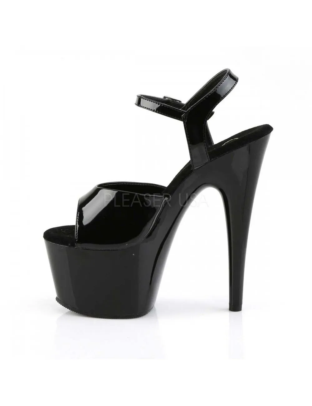 Pleaser USA Shoes Sandales Talons Vertigineux Noir Brillant PLEASER – Image 3
