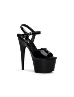 Pleaser USA Shoes Sandales Talons Vertigineux Noir Brillant PLEASER