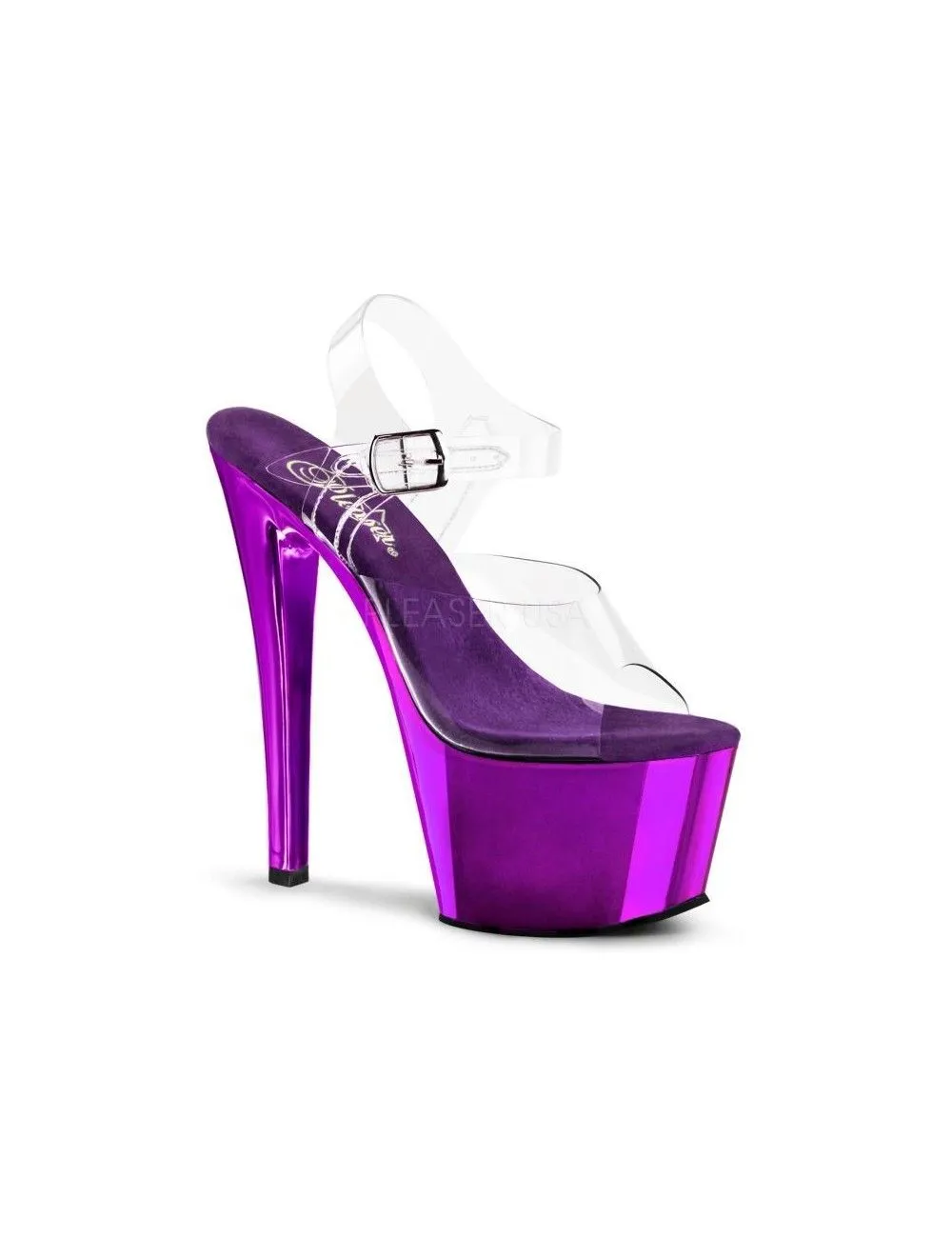 Pleaser USA Shoes Sandales Transparente Et Fun Mauve PLEASER