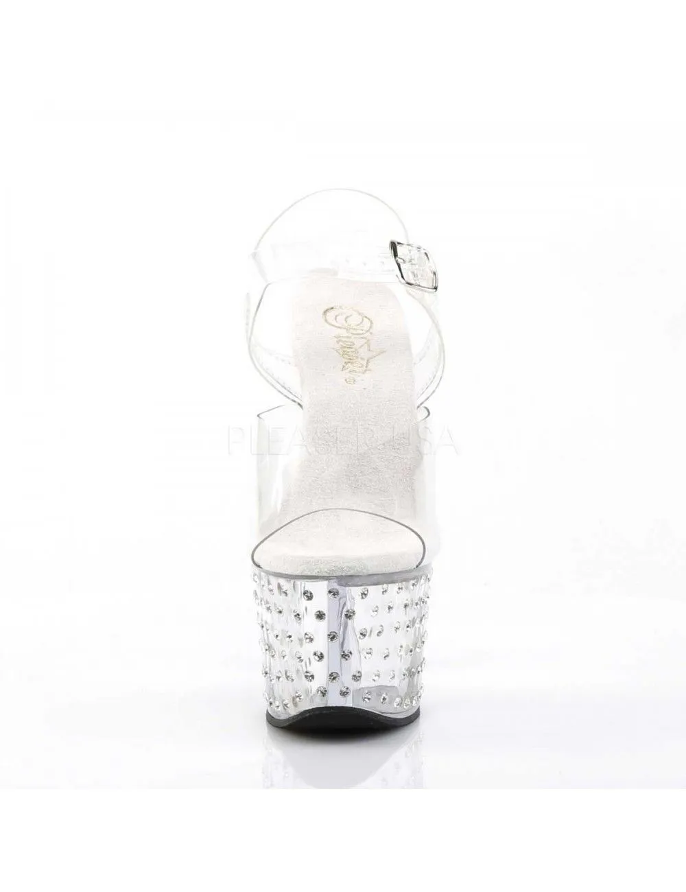 Pleaser USA Shoes Sandales Transparente Et Strass Transparent PLEASER – Image 2