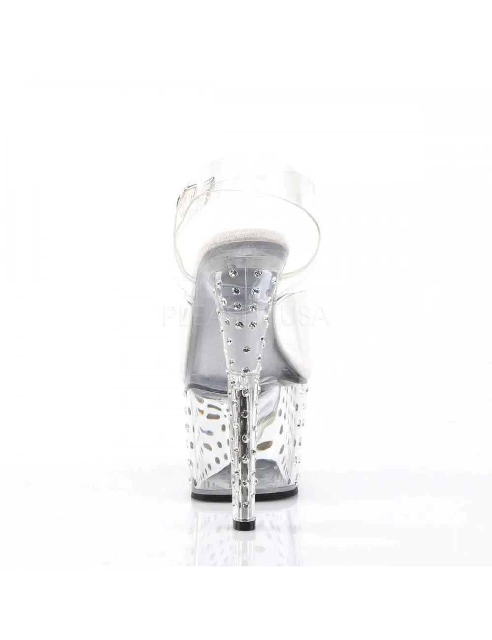 Pleaser USA Shoes Sandales Transparente Et Strass Transparent PLEASER – Image 4