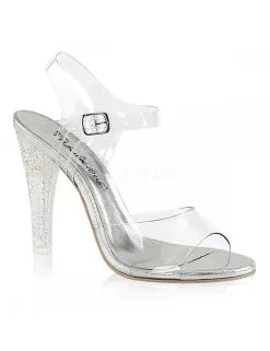 Pleaser USA Shoes Sandales Transparentes Talon Pailleté PLEASER