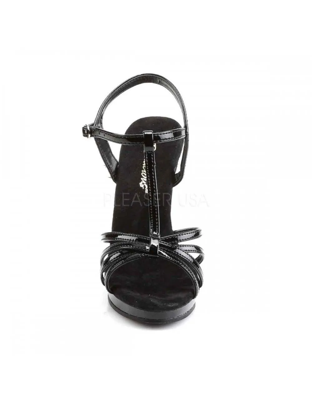 Pleaser USA Shoes Sandales Vernis Noir Talons Hauts PLEASER – Image 3
