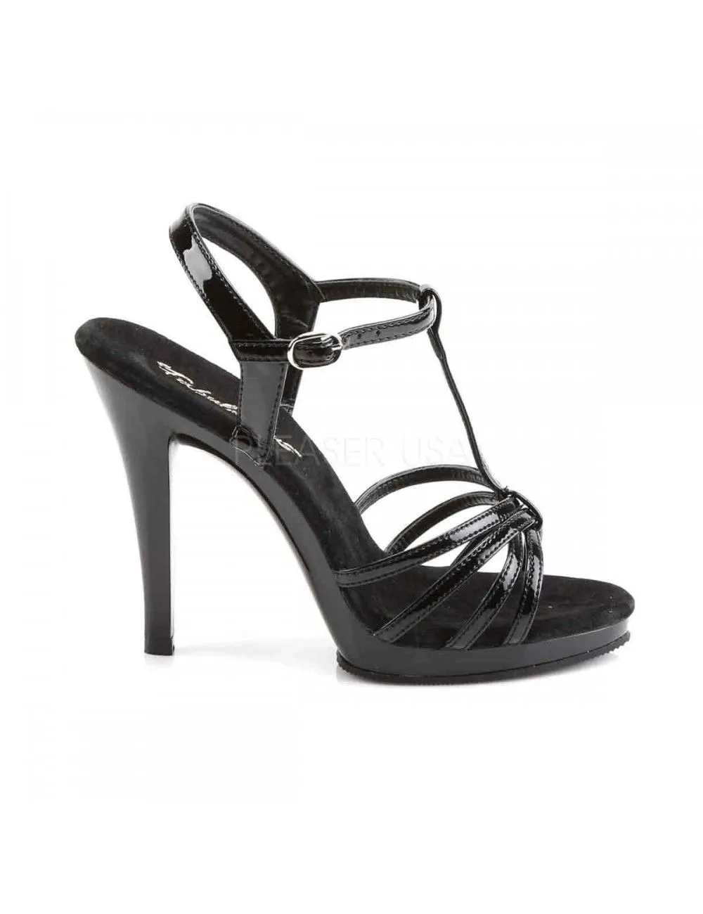 Pleaser USA Shoes Sandales Vernis Noir Talons Hauts PLEASER – Image 6