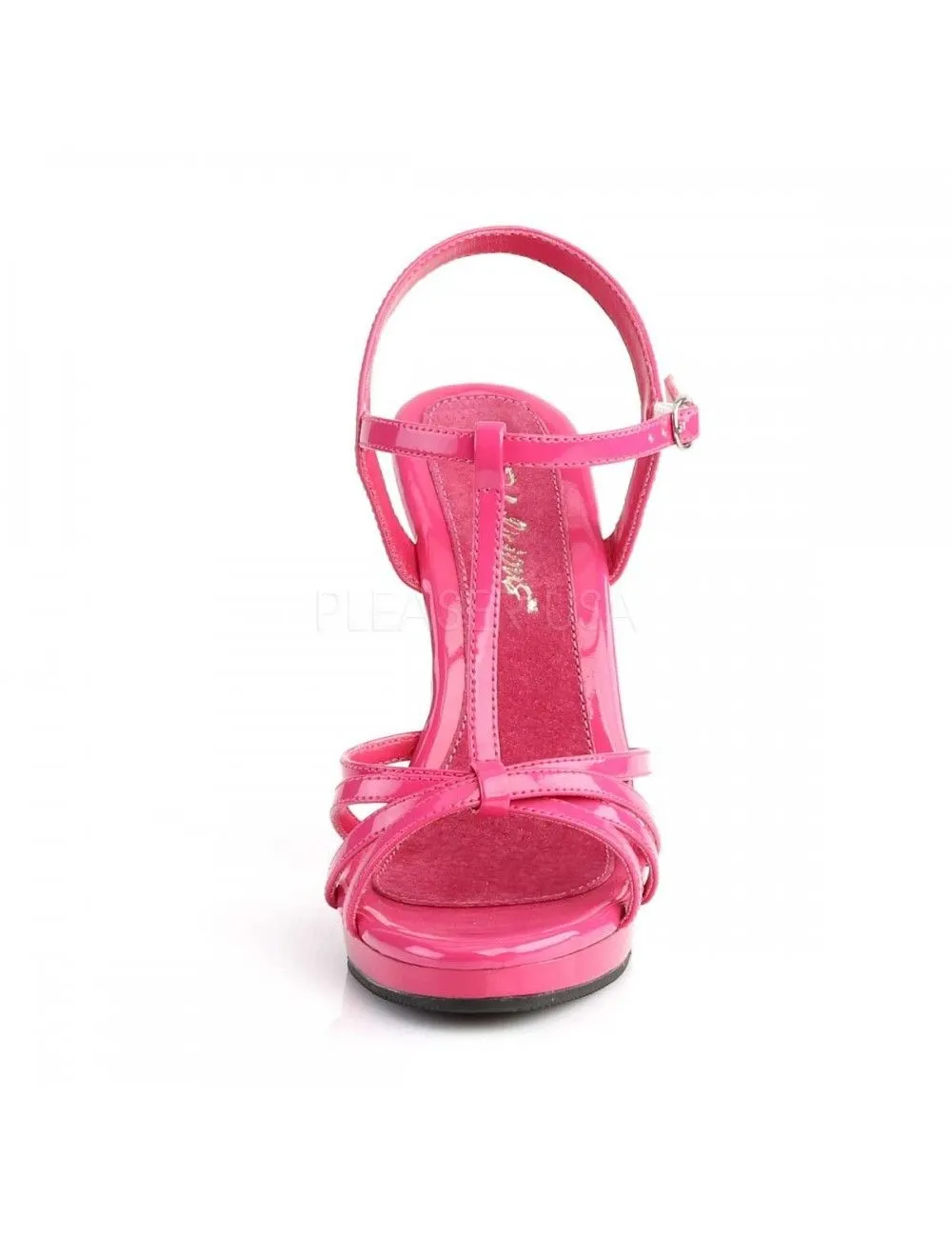 Pleaser USA Shoes Sandales Vernis Rose Talons Hauts PLEASER – Image 2