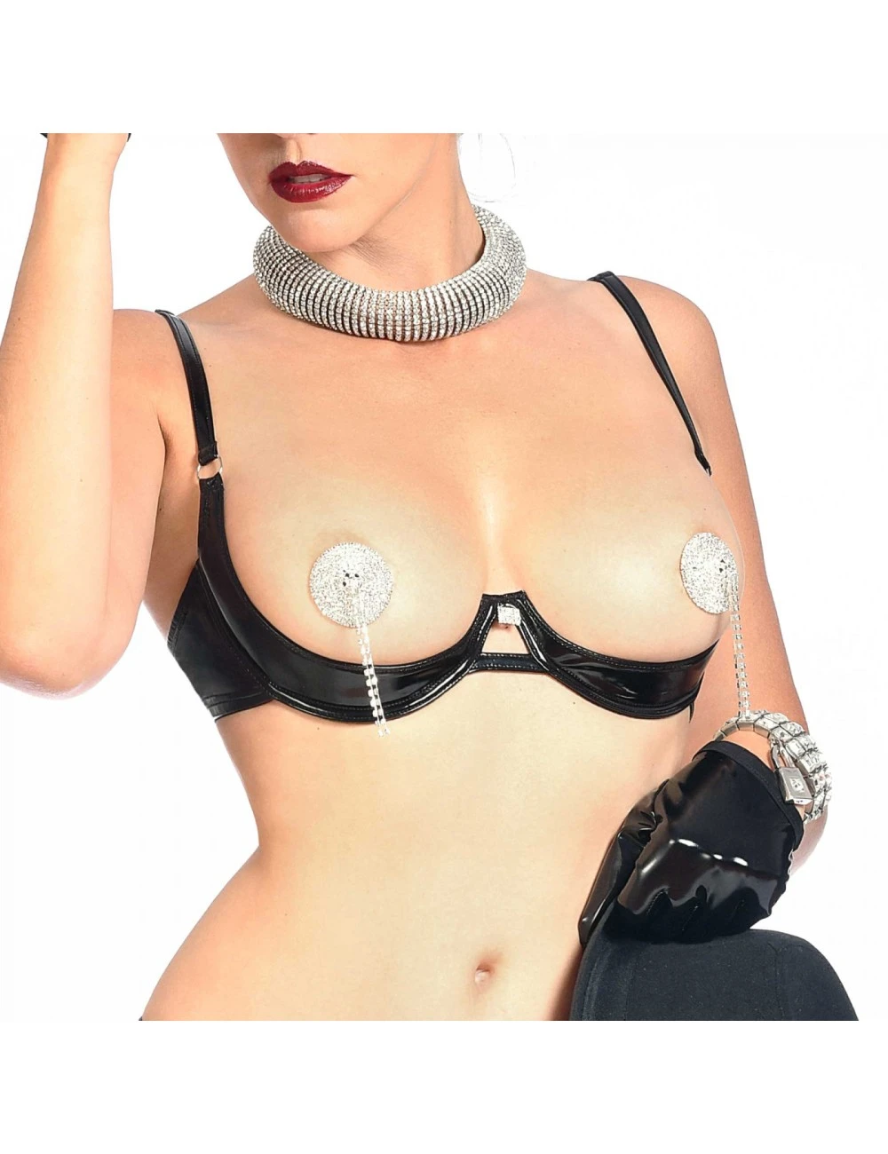 Patrice Catanzaro Soutien-Gorge Vinyle Noir Annabelle CATANZARO – Image 3