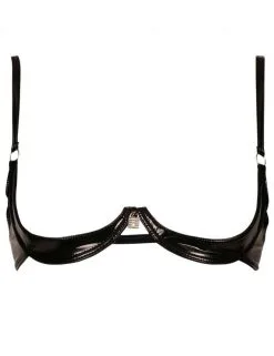 Patrice Catanzaro Soutien-Gorge Vinyle Noir Annabelle CATANZARO