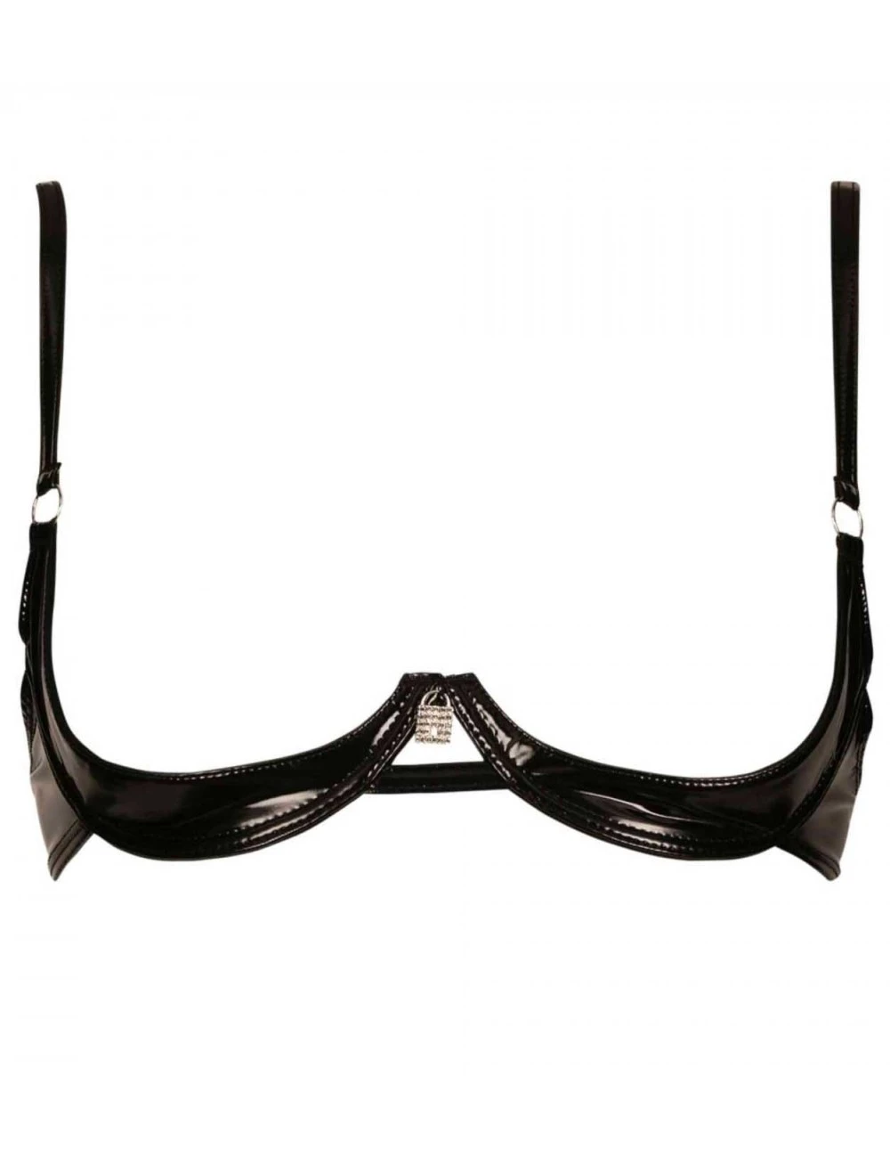 Patrice Catanzaro Soutien-Gorge Vinyle Noir Annabelle CATANZARO