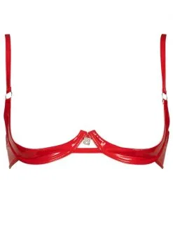 Patrice Catanzaro Soutien-Gorge Vinyle Rouge Annabelle CATANZARO