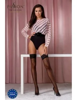 Passion Lingerie ST120 Bas Autofixant 20 DEN Noir